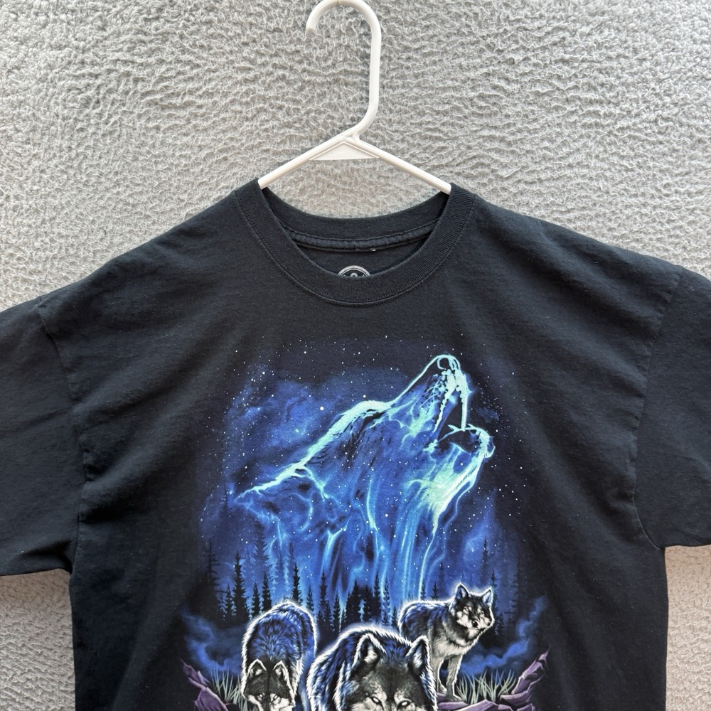 DOM Shirt Adult Extra Large Black Nature Wolf Biker Motorcycle Grunge Skater XL - Picture 9 of 9